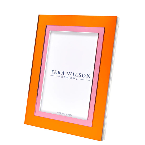 Inlaid Frame, Orange & Pink