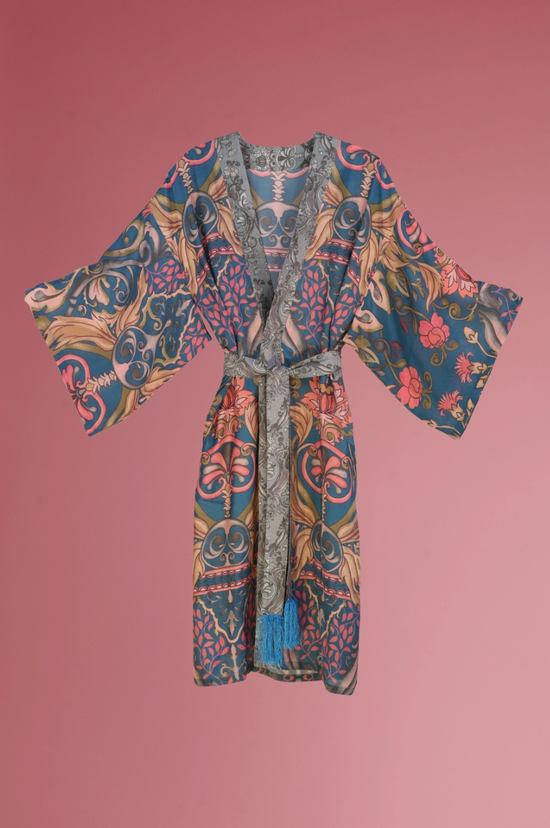 Decorative Mask Kimono Gown