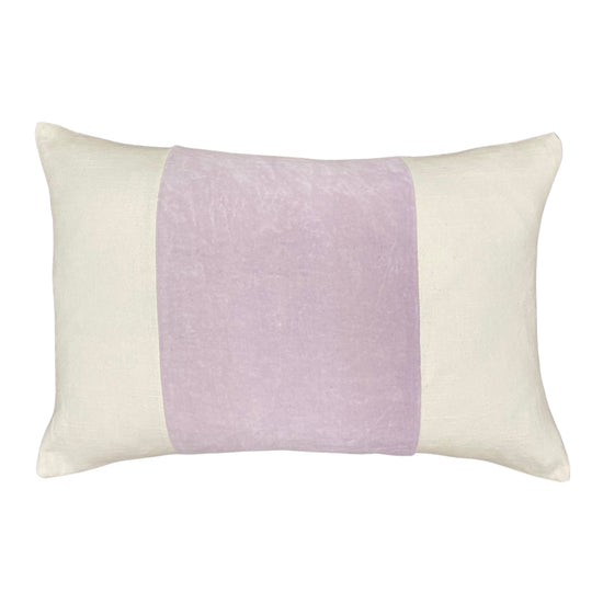 Velvet Panel Pillow, Lavender