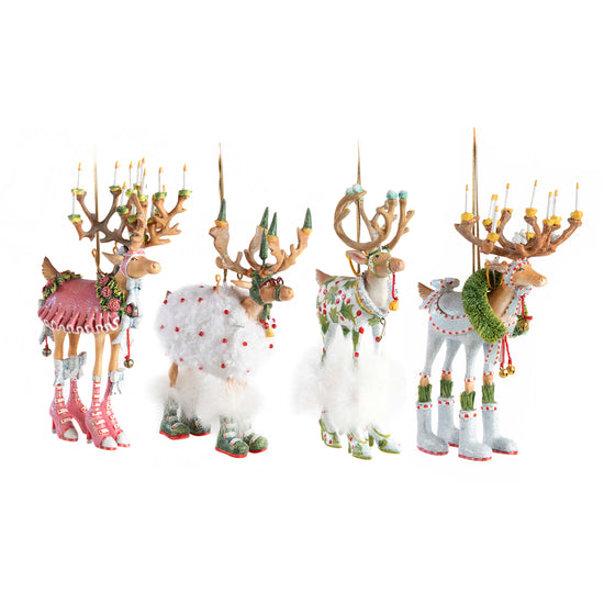 Patience Brewster Dash Away Reindeer Ornament Set I