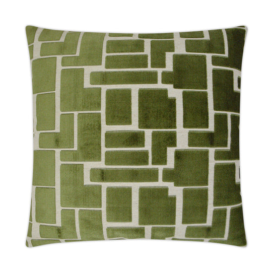 Aura Square Pillow, Olive 22"x22"