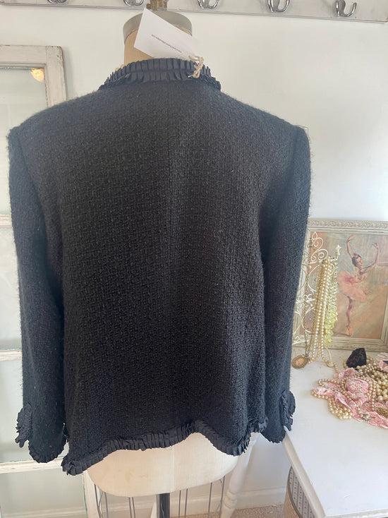 Load image into Gallery viewer, Black Boucle Lady&amp;#39;s Jacket

