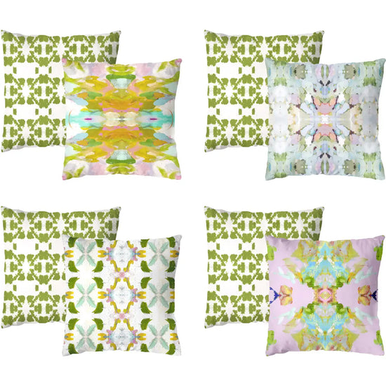 Load image into Gallery viewer, Mosaic Green Outdoor Pillow
