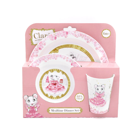 Load image into Gallery viewer, Claris the Chicest Mouse in Paris, 3- Piece Dinner Set
