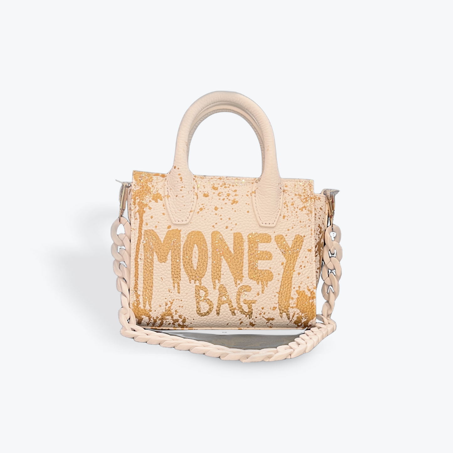 Camila Bag, White Gold “Money Bag”