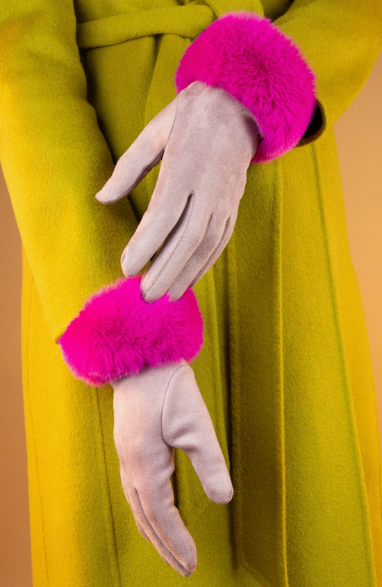 Bettina Gloves - Lilac/Fuchsia