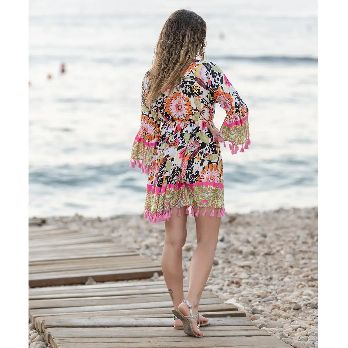 Load image into Gallery viewer, Flower Power Boheme Dress
