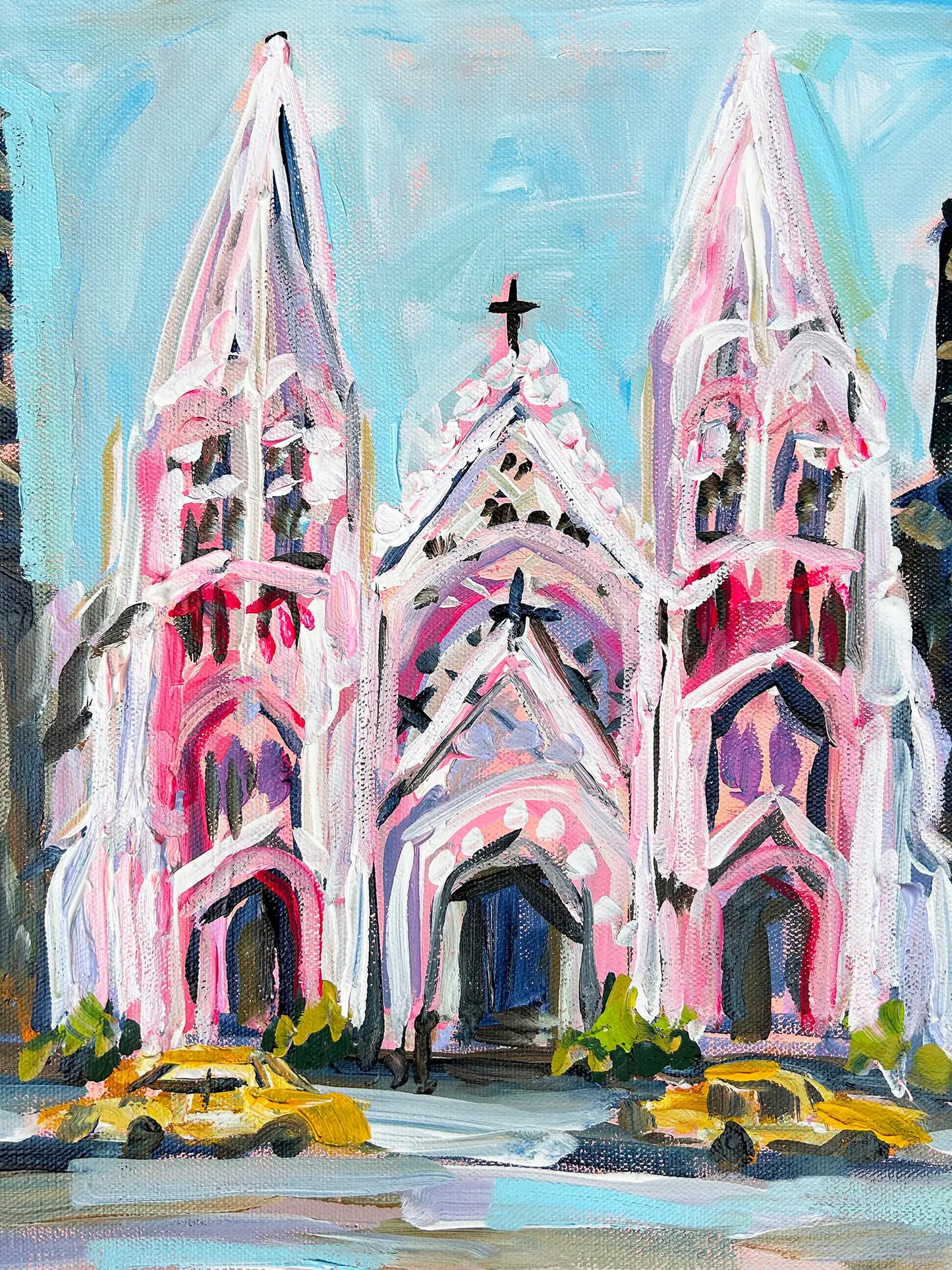 St. Patrick's At Dusk Stretched Canvas