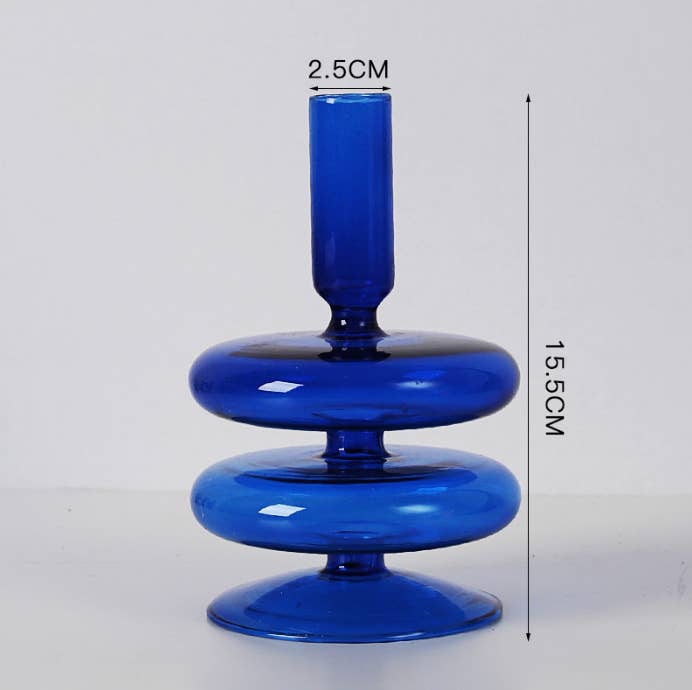 Load image into Gallery viewer, Fiddlehead Craftsman - New Color! Cobalt Blue Taper Holders
