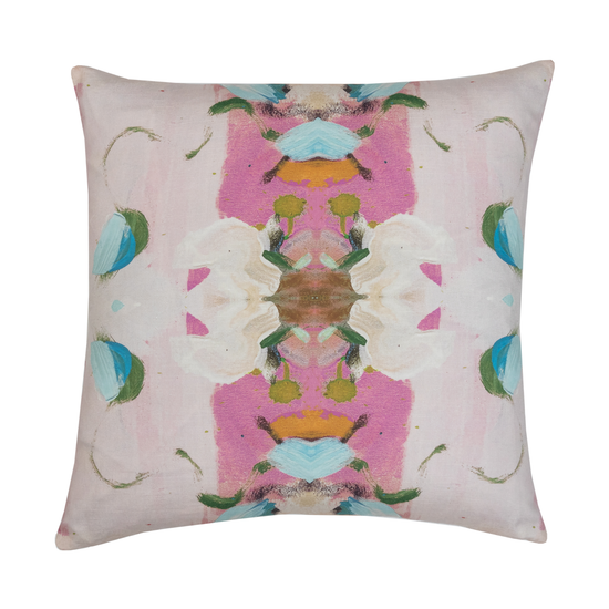 Load image into Gallery viewer, Monet’s Garden Pink 22x22 Pillow
