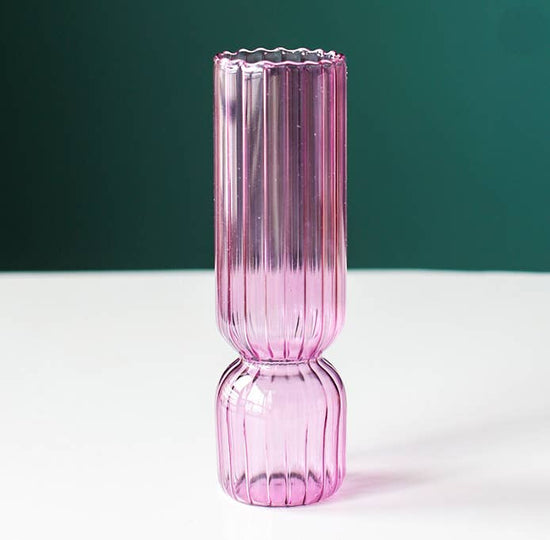 Mid-Century Modern Handblown Glass Vase - Cylinder Bud Vase