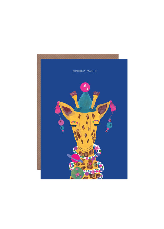 Load image into Gallery viewer, Hutch Cassidy - Magic Giraffe Birthday Greetings Card
