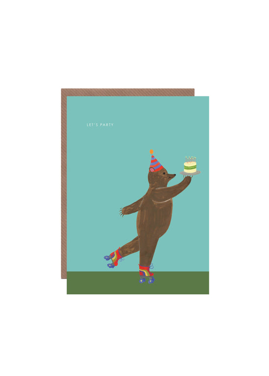 Load image into Gallery viewer, Hutch Cassidy - Party Bear Birthday Greetings Card
