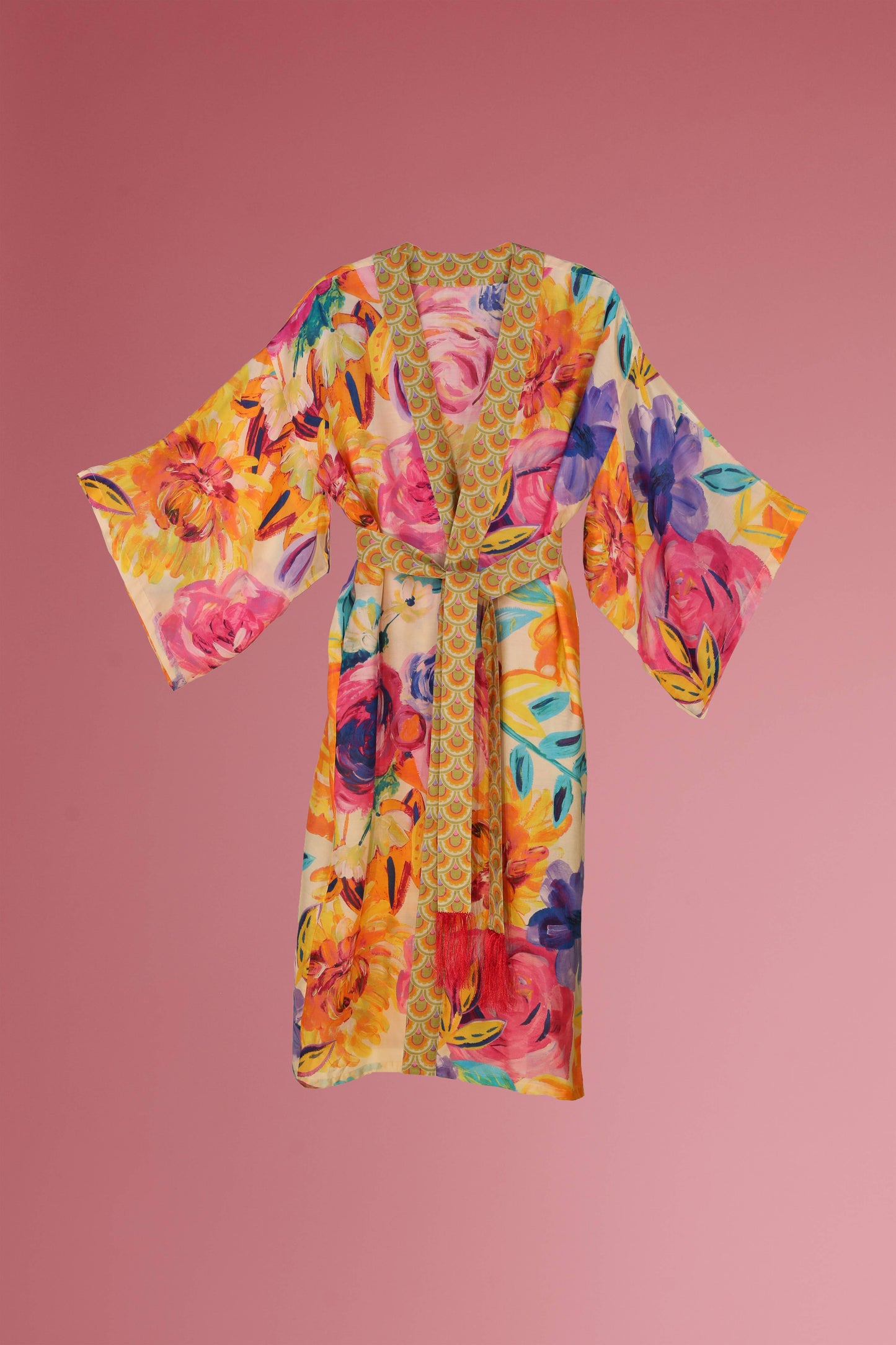 Load image into Gallery viewer, Floral Frenzy Kimono Gown
