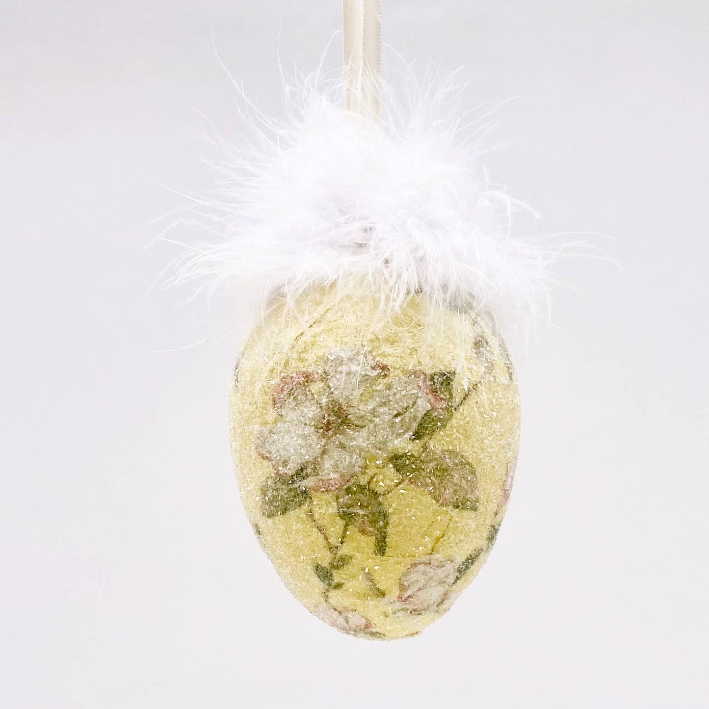 Load image into Gallery viewer, Easter Decoupaged Egg Ornament - Yellow
