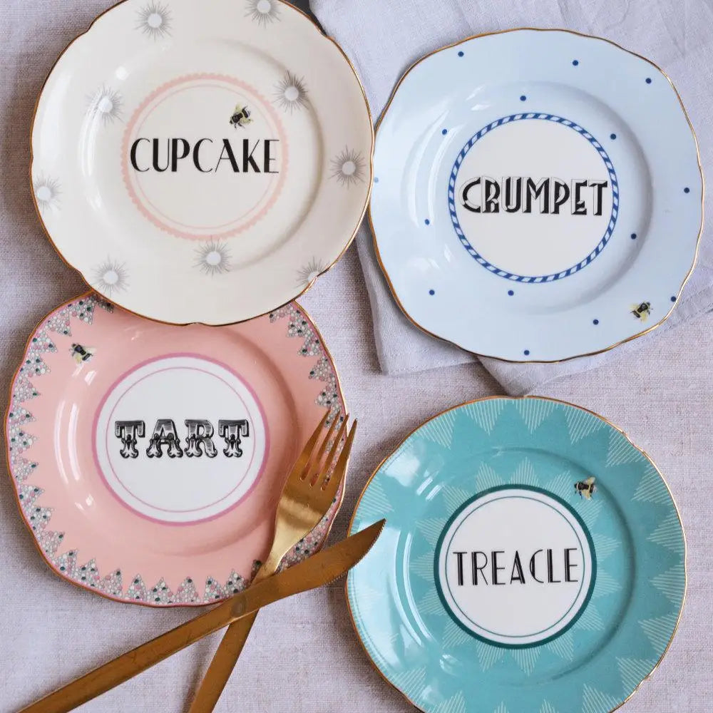 Yvonne Ellen Tart/ Cupcake/ Treacle/ Crumpet Plates, Set of 4