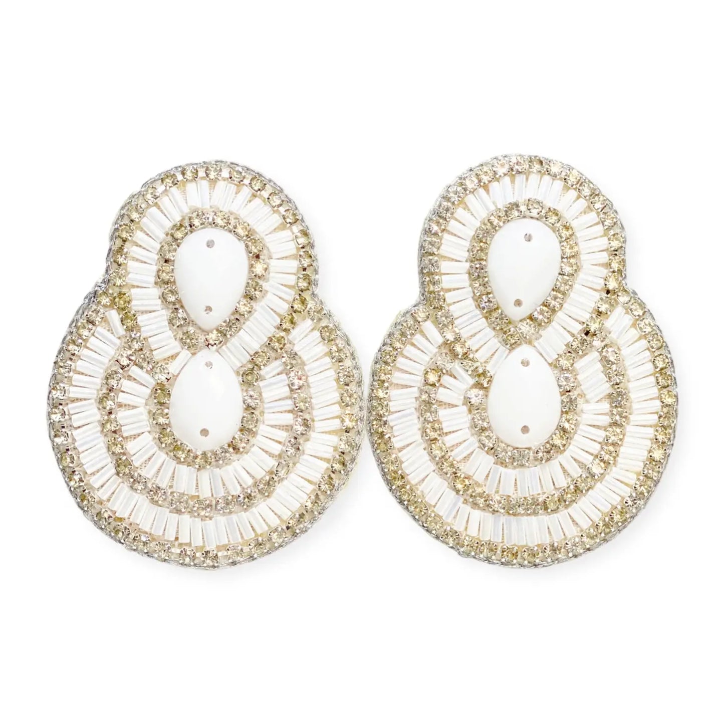 Stella Earrings, White