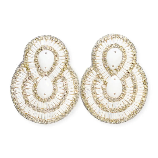 Stella Earrings, White