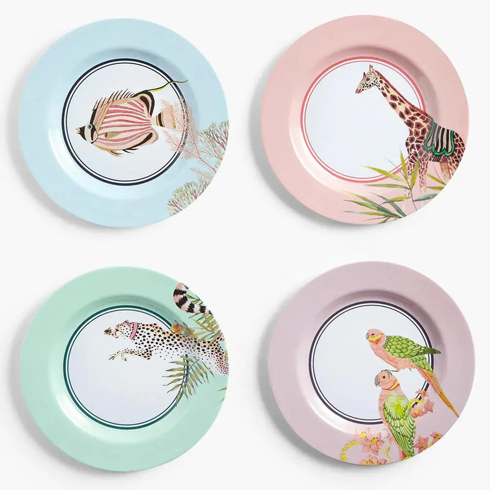 Load image into Gallery viewer, Safari Picnic Side Plates, Set of 4
