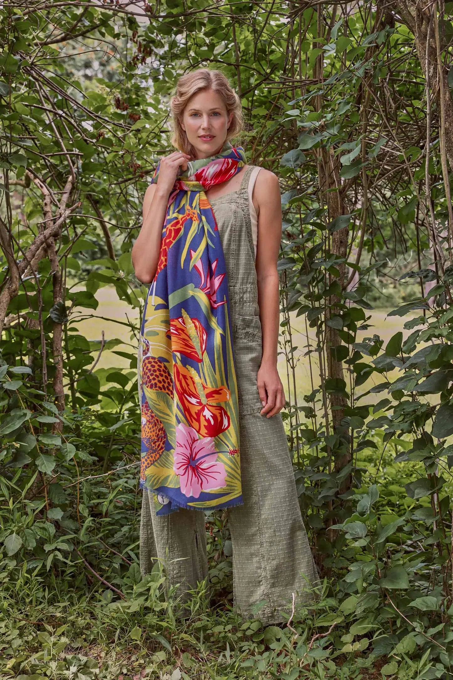 Load image into Gallery viewer, Print Deco Jungle Scarf
