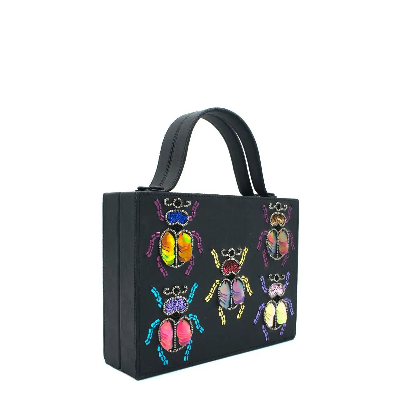 Load image into Gallery viewer, Black Rainbow Beetle Bag
