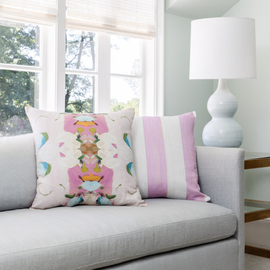 Load image into Gallery viewer, Versailles Stripe Pillow, Pink
