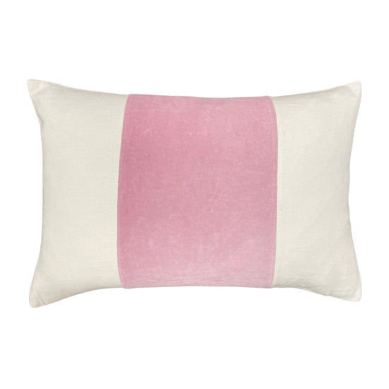 Velvet Panel Pillow, Pink
