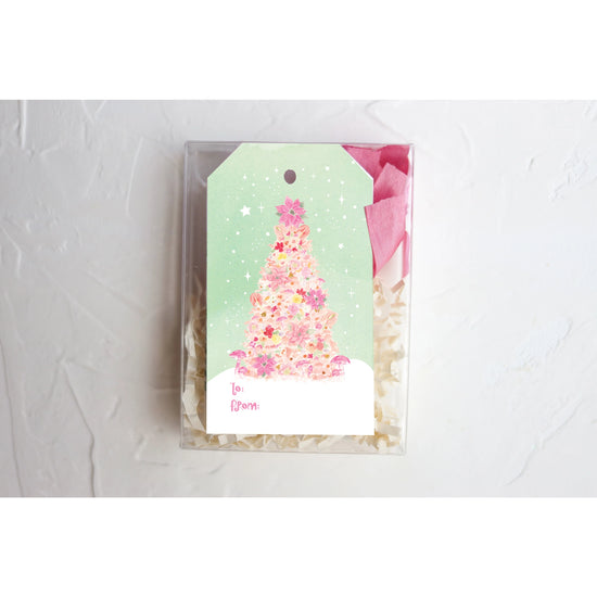 Pink Decked Out Christmas Gift Tag Set