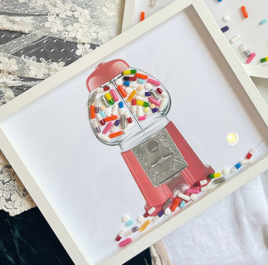 Load image into Gallery viewer, Gumball Med Pill Machine Wall Art
