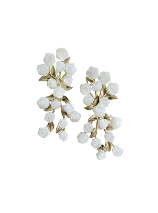 English Garden Rose Earrings