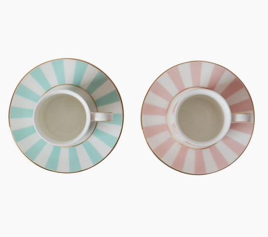 Load image into Gallery viewer, Stripy Espresso Cups, Set of 2
