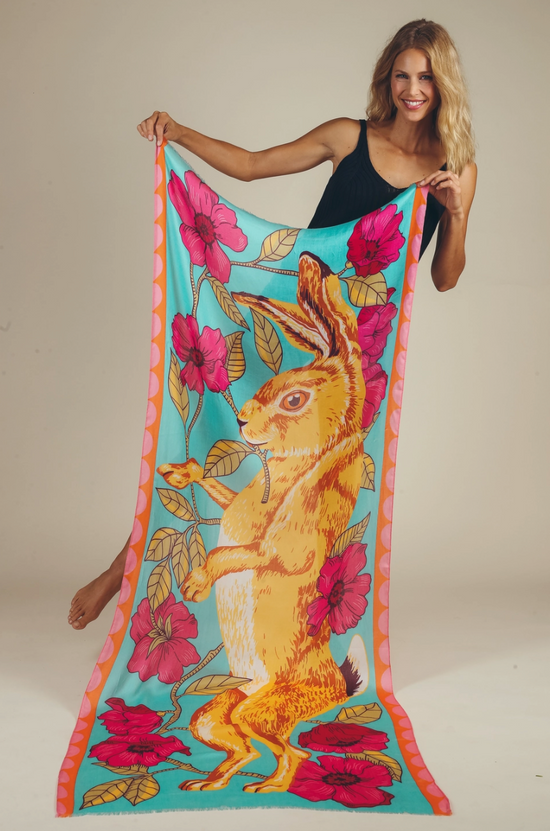 Load image into Gallery viewer, Hare Print Scarf
