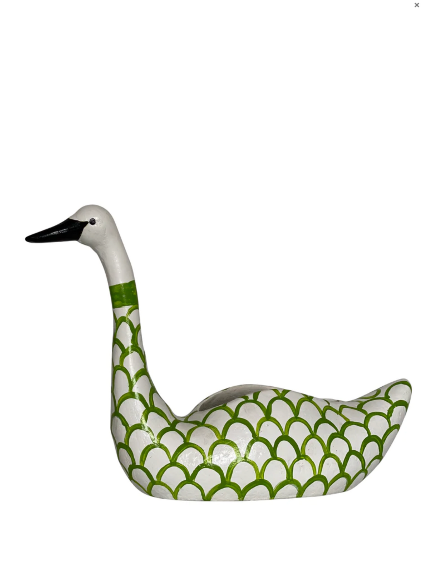 Swan in Green Cachepot