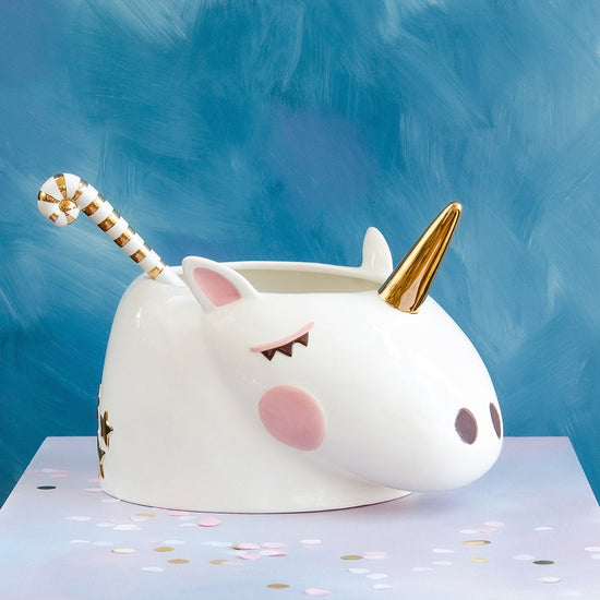 Load image into Gallery viewer, Unicorn Punchbowl w/ Ladle
