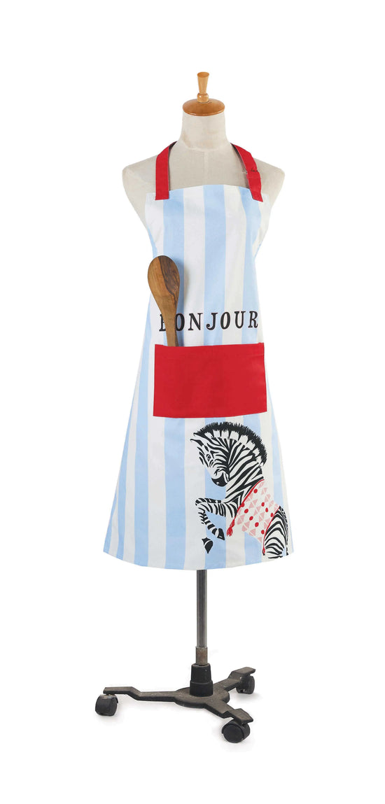 Load image into Gallery viewer, Zebra Bonjour Apron

