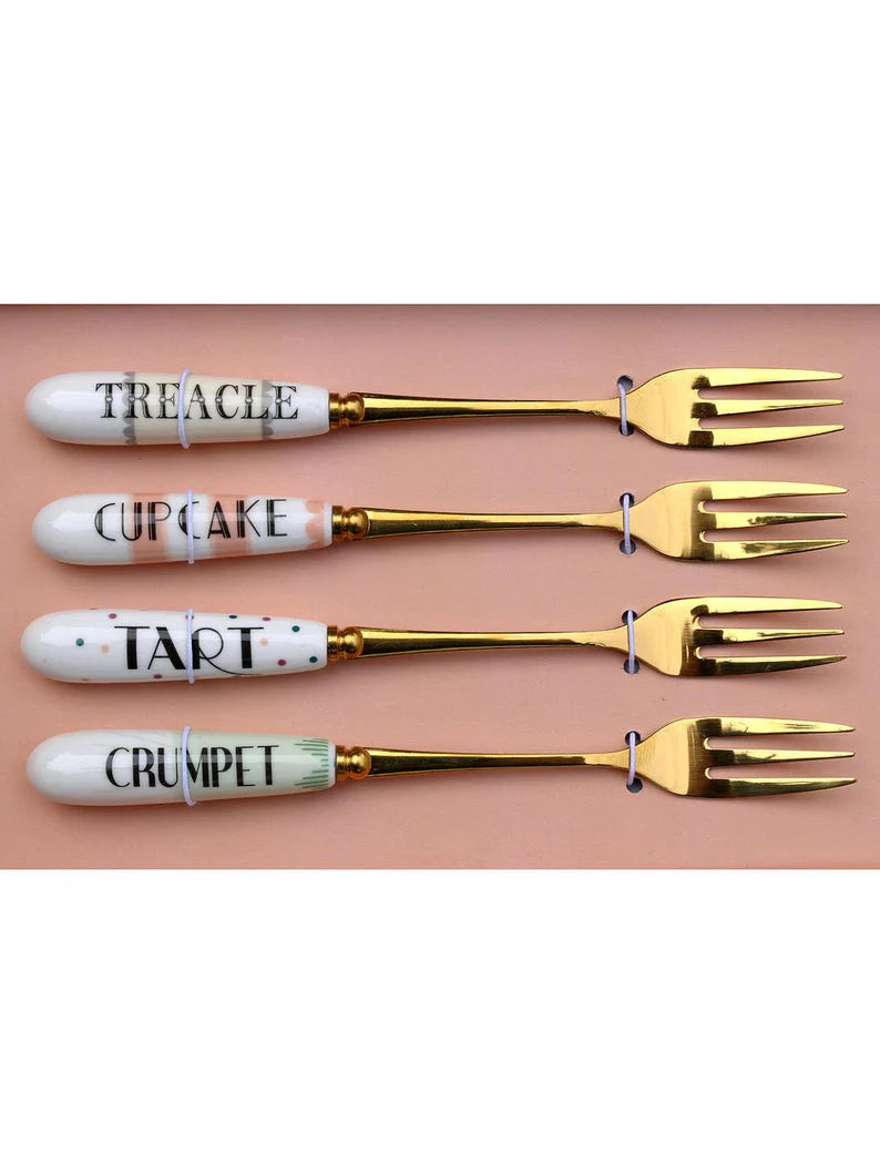 Set of 4 Cheeky Cake Forks